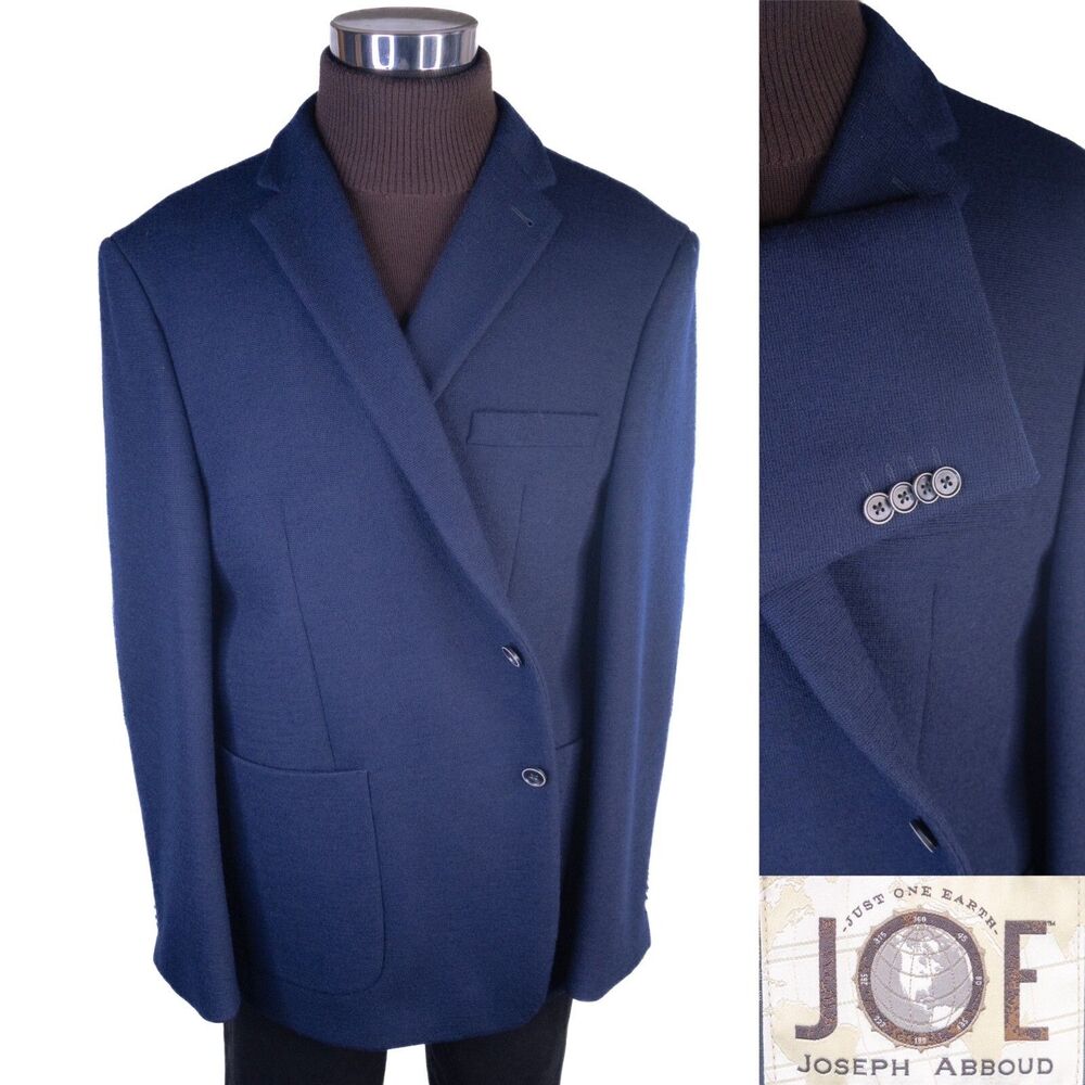 JOE Joseph Abboud Sz 50R Slim Fit Wool Blend 2 Button Sport Coat Jacket Blazer